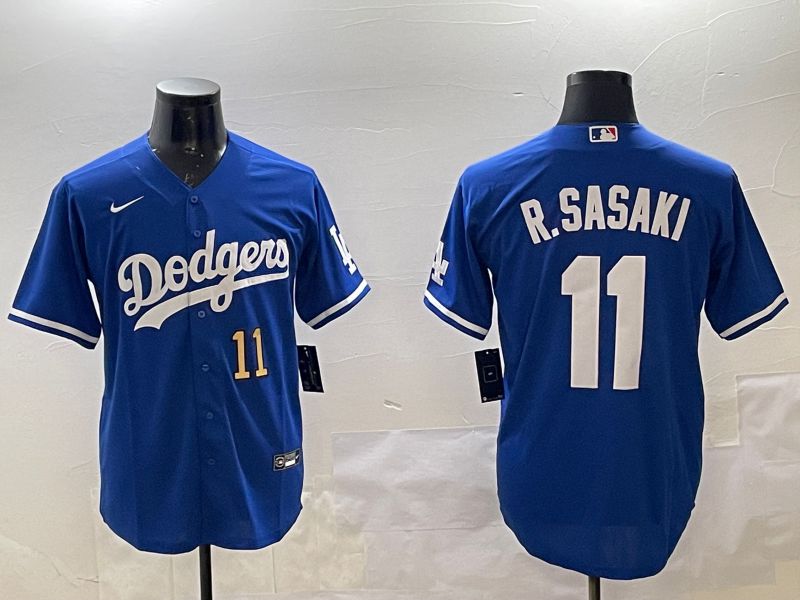 Men Los Angeles Dodgers 11 R.Sasaki Blue Game 2025 Nike MLB Jersey style 2